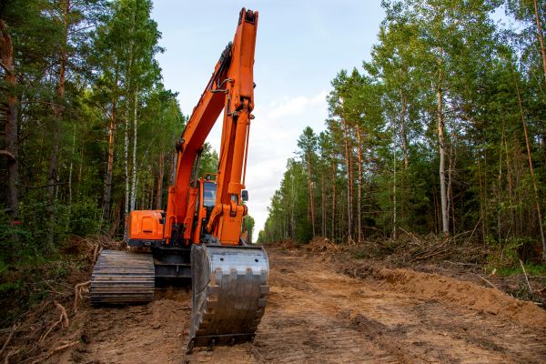 Backhoe Land Clearing in Canton